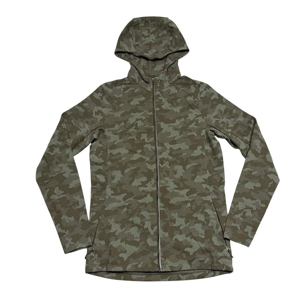 Lululemon Surge Warm Full Zip Jacket Hoodie  Men’s Size Small Camo Green M4AAKS